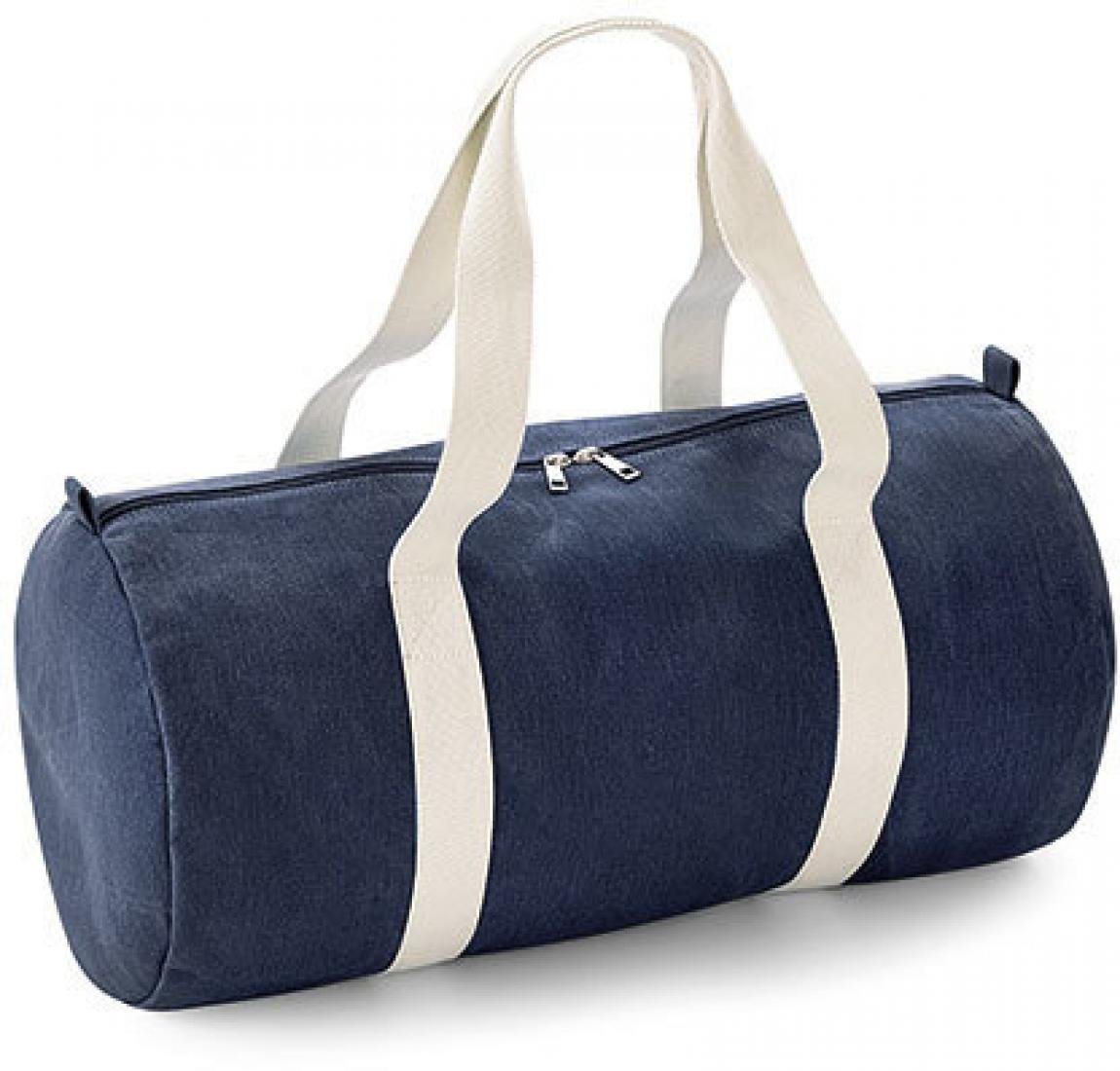 BagBase Reisetasche Reisetasche Denim Barrel Bag - 25 x 50 x 25 cm von BagBase