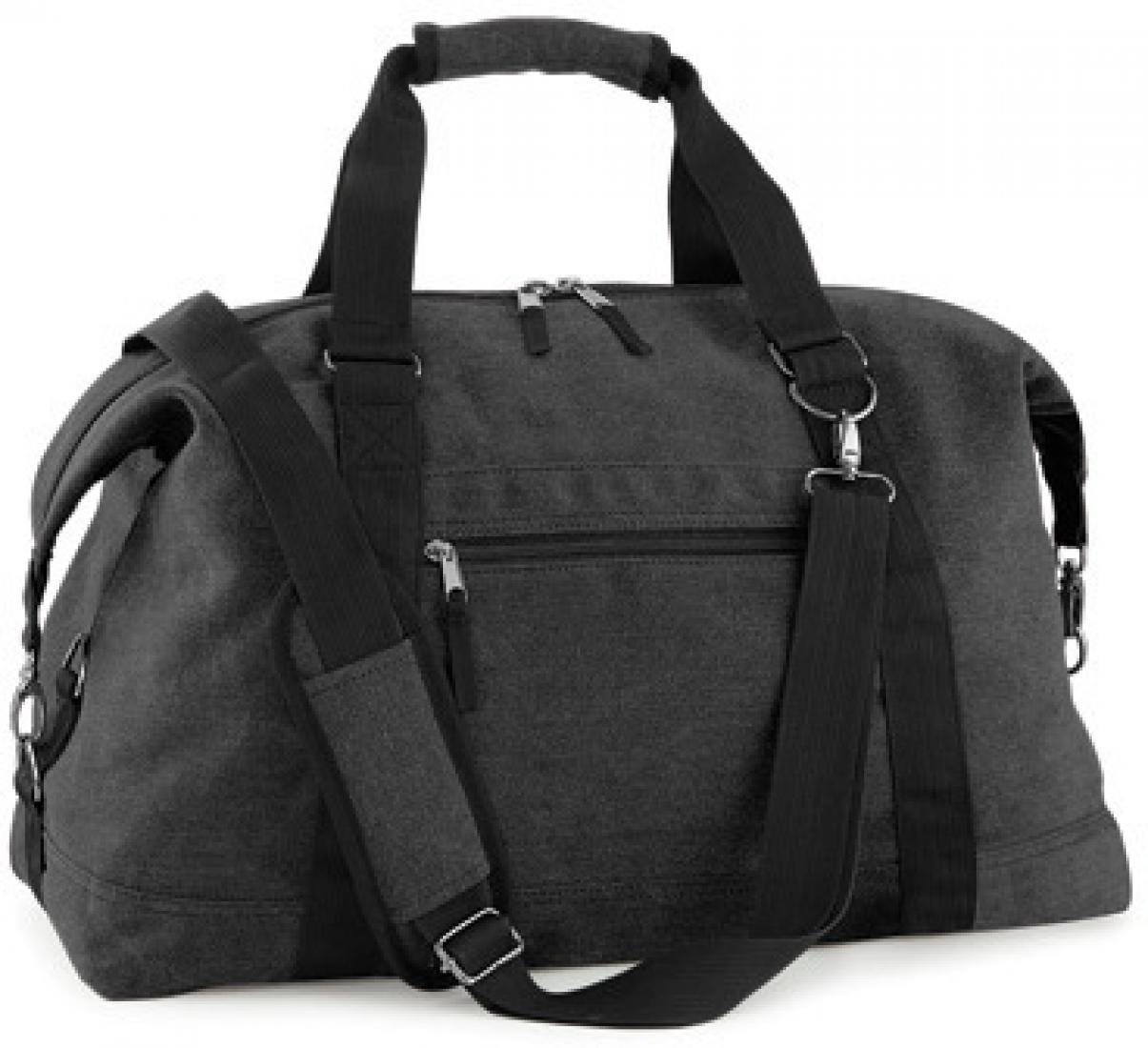 BagBase Reisetasche Vintage Canvas Weekender Reisetasche, 51 x 33 x 24 cm von BagBase