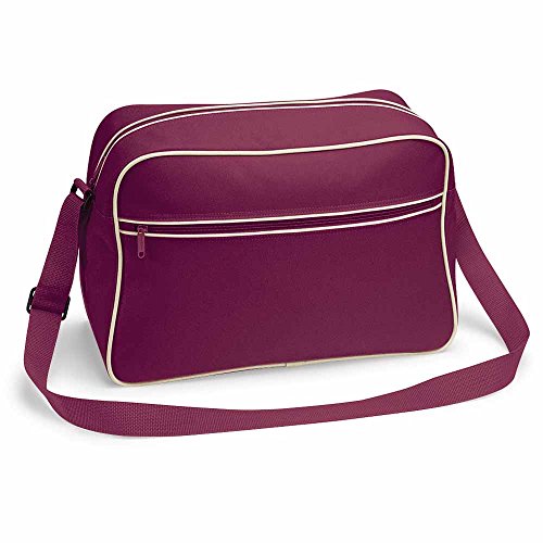 BagBase Retro Umhängetasche Gr. Einheitsgröße, Burgundy/Sand von BagBase