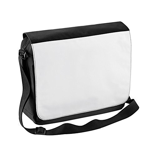 BagBase Sublimation Messenger Bag, 35 x 30 x 11,5 cm, Black von BagBase