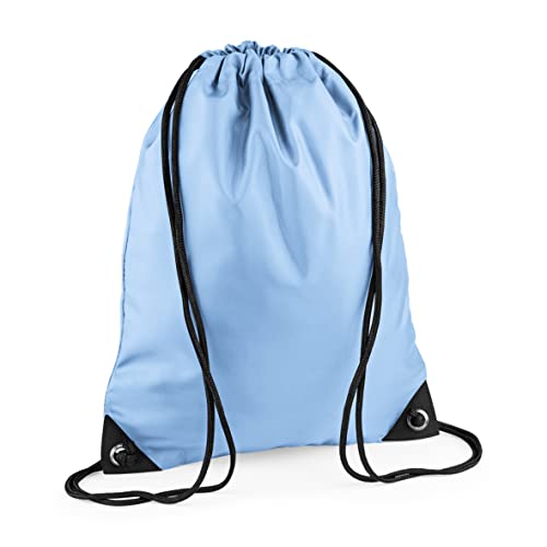 BagBase Unisex Bg010skyy Premium Gymsac Rucksack, himmelblau, M von BagBase