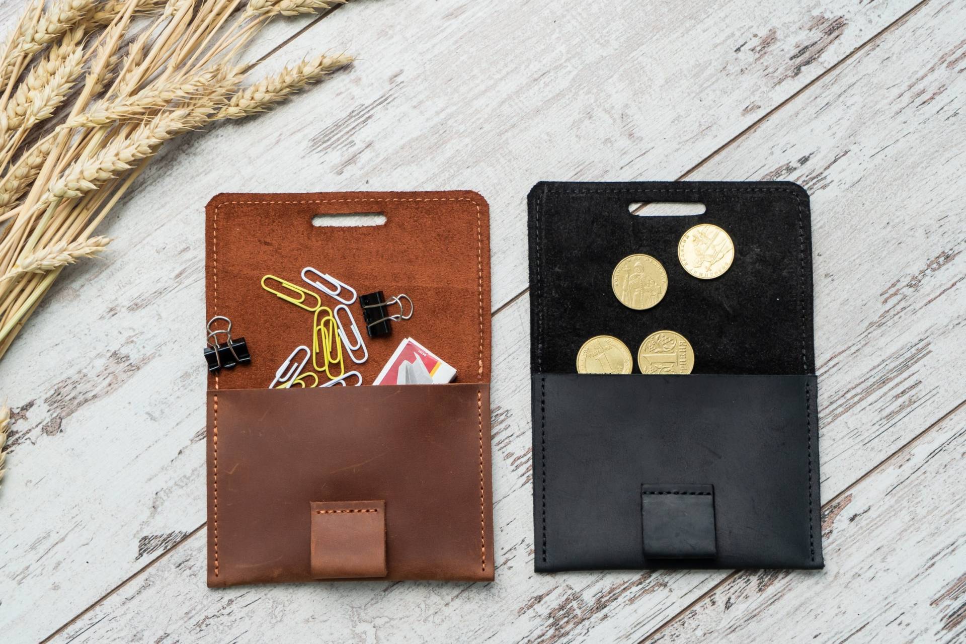 Personalisierte Münztasche, Leder Geldbörse, Kleine Münzbeutel, Münzhalter Aus von BagBaseArt