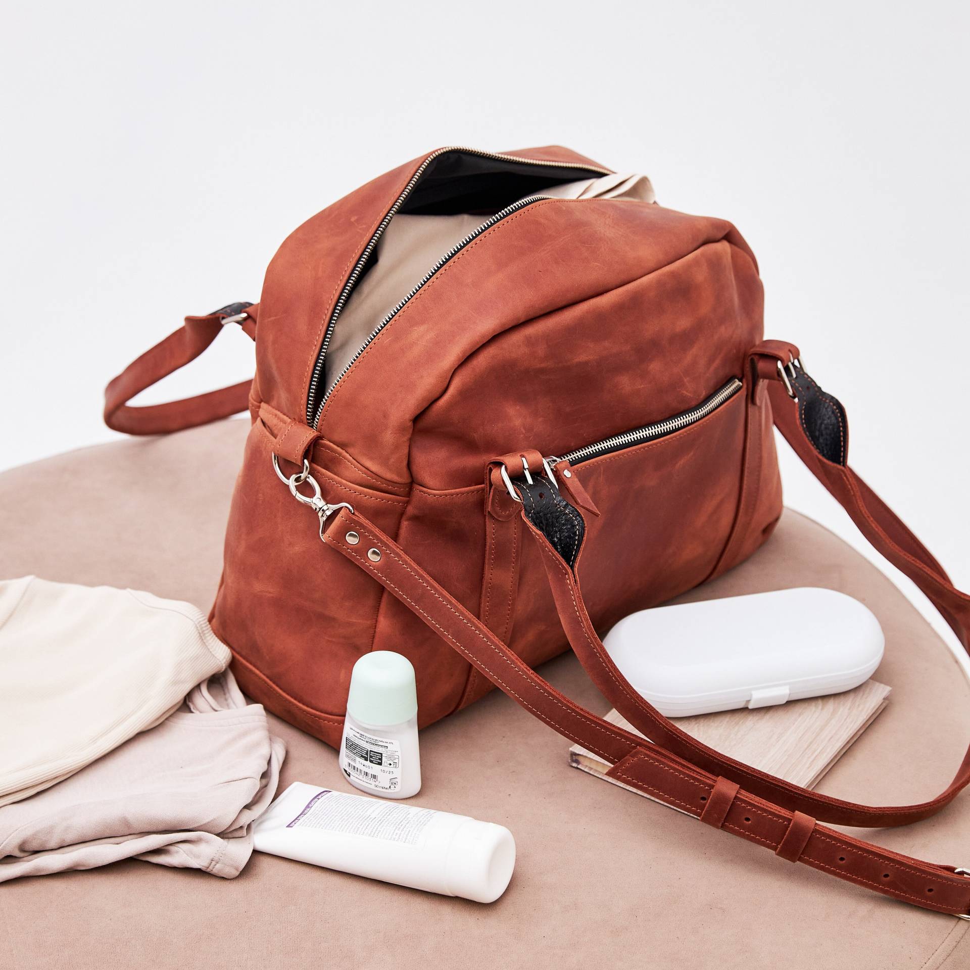 Personalisierte Seesack Frauen, Leder Reisetasche Sporttasche von BagBaseArt