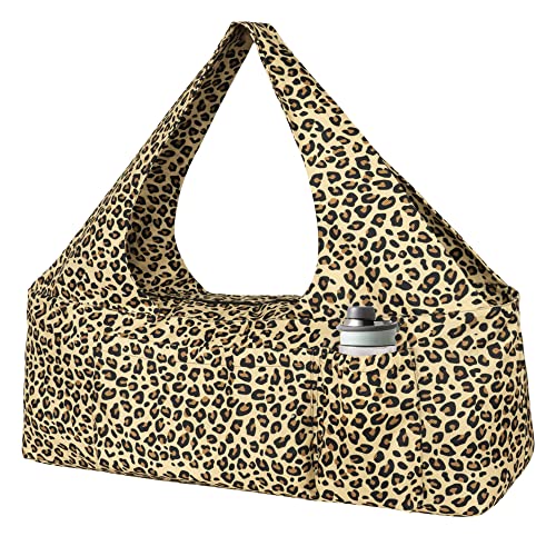Yogamatten-Tasche – Große Yoga-Tasche mit Yogamatten-Gurt, Reißverschluss und Taschen – Yoga-Taschen und Träger für alle Ihre Sachen – Leopardenmuster Yogamatten-Taschen für Frauen, passend für die Yogamatten-Tasche – Große Yoga-Tasche mit Yogamatten-Gurt, Reißverschluss und Taschen – Yoga-Taschen und Träger für alle Ihre Sachen – Leopardenmuster Yogamatten-Taschen für Frauen, passend für die von BagYG