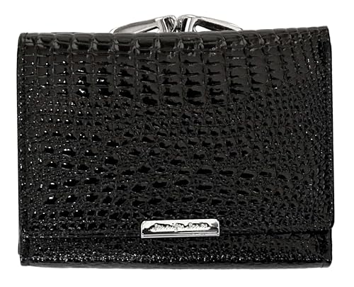 BagandBelt Damen-Bügelbörse-RFID-Butterfly-Design (Black) von BagandBelt