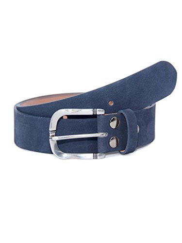 BagandBelt Damen-Vario-Gürtel 4 cm Nubuk Blue von BagandBelt