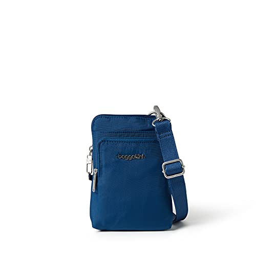 Baggallini Damen Securtex Diebstahlschutz-Umhängetasche Crossbody, Pazifik von Baggallini