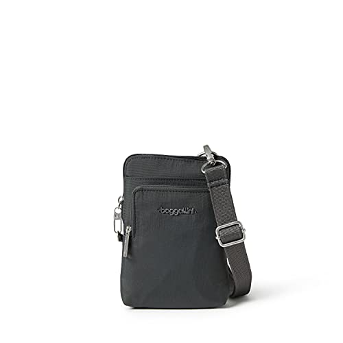 Baggallini Damen Securtex Anti-Diebstahl Activity Bag Crossbody, Dunkelgrau von Baggallini