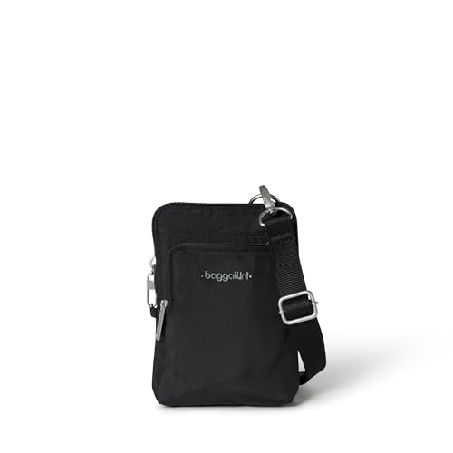 Baggallini Damen Securtex Anti-Diebstahl Activity Bag Crossbody, Schwarz von Baggallini