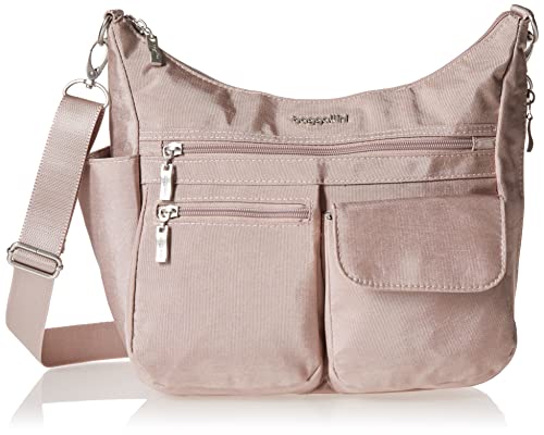 Baggallini Damen Umhängetasche, 27,9 X 22,9 X 11,4 cm, RFID-hobo-Tasche Modern Everywhere Bag, Blush Shimmer von Baggallini