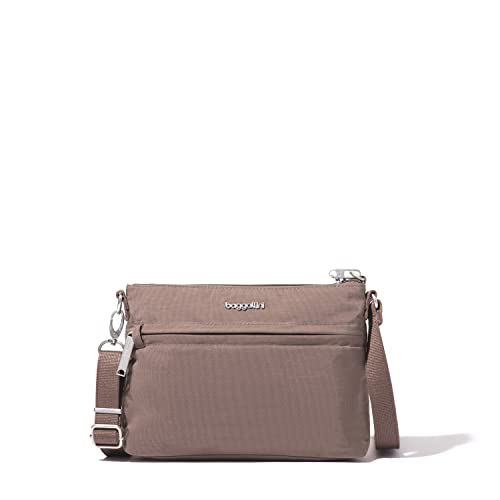 Baggallini Damen Diebstahlsicherung Securtex Anti-Diebstahl-Memento Crossbody-Tasche, Portobello von Baggallini