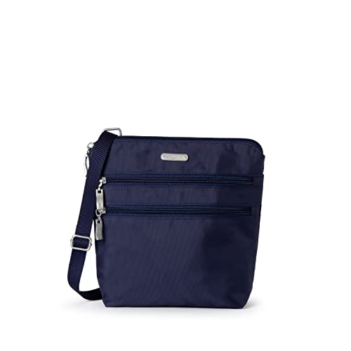 Baggallini Damen Essential Tasche für Frauen-Integrierter RFID-Kartenhalter-Crossbody Geldbörse mit Schnellzugriff Handyfach, Cadet Marineblau von Baggallini