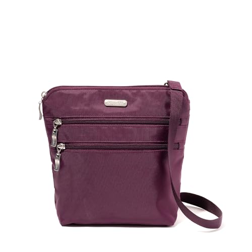 Baggallini Damen Crossbody Bag Essential Umhängetasche, Mulberry von Baggallini
