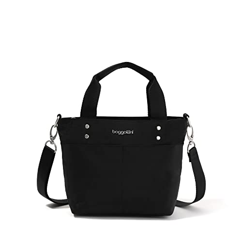 Baggallini Damen Mini-Tragetasche Umhängetasche, Schwarz von Baggallini