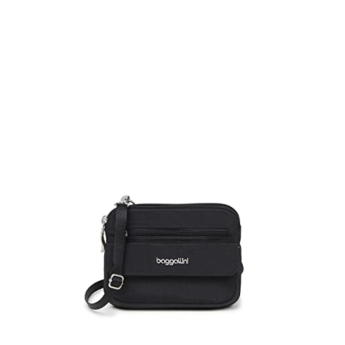 Baggallini Damen umhängetasche, 17,8 X 2,2 X 14,9 cm, Kleine Geldbörse, Reisetasche, Schnellzugriffstasche Modern Everywhere Mini, schwarz von Baggallini