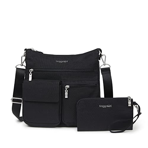 Baggallini Damen Modern Everywhere Slim Crossbody, Schwarz, Einheitsgröße von Baggallini