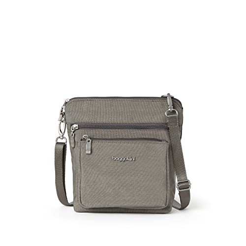 Baggallini Damen, 21,6 X 21,6 cm, Handtasche, Geldbörse mit RFID, Leicht, Wasserabweisend Moderne Umhängetasche mit Taschen, Sterling Shimmer von Baggallini