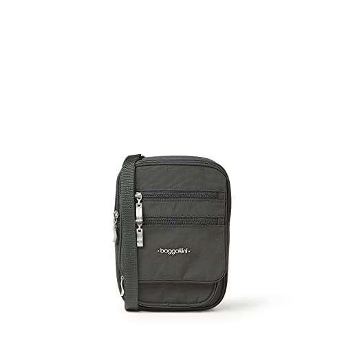 Baggallini Damen RFID Journey Crossbody, Dunkelgrau, Einheitsgröße von Baggallini