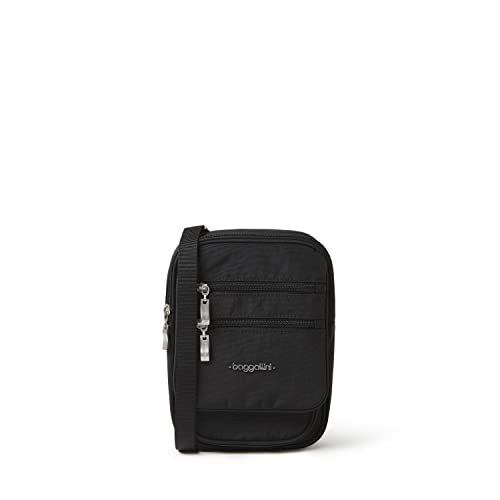 Baggallini Damen RFID Journey Crossbody, Schwarz/Sand, Einheitsgröße von Baggallini