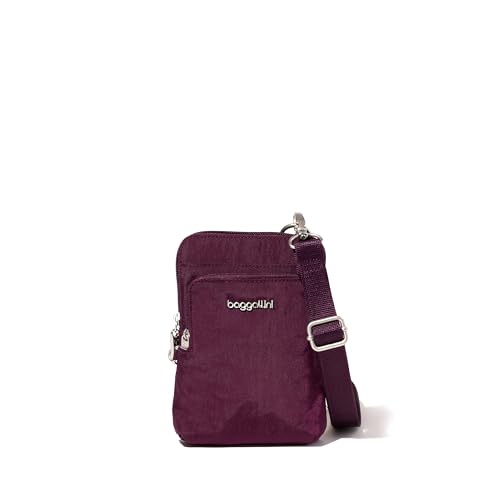 Baggallini Damen Securtex Anti-Diebstahl Activity Crossbody Bag, Mulberry von Baggallini