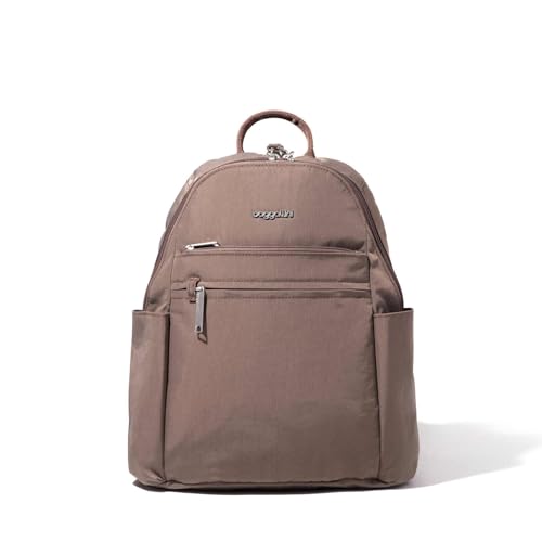 Baggallini Damen Theft Vacation Travel Backpack 10x13 Slash-Resistant Nylon Daypack W/Locking Zippers & RFID Protection Securtex Anti-Diebstahl-Urlaubsrucksack, Portobello, Einheitsgröße von Baggallini