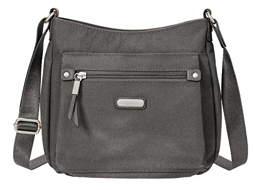 Baggallini Damen Uptown Tasche mit RFID-Armband Handtaschen, grau von Baggallini