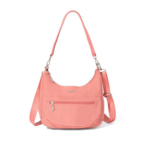 Baggallini Moderne Tasche, Halbmondtasche, 27,9 x 26,7 cm, mit austauschbaren Riemen, verwandelt sich in eine Umhängetasche, Terrakotta, Einheitsgröße von Baggallini