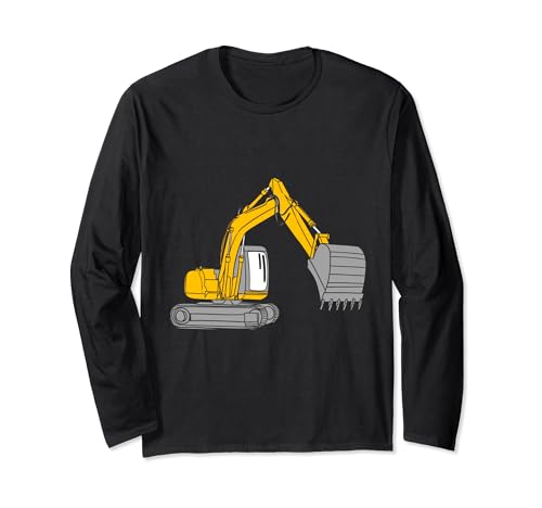 Bagger Bauarbeiter Herren Geburtstag Baggerführer Radlader Langarmshirt von Bagger Baggerfahrer Geschenk Kinder Baustelle