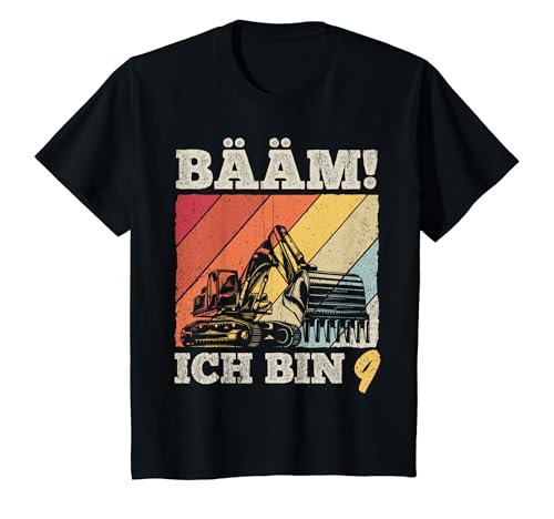 Kinder Bääm Ich Bin 9 Bagger Baustelle Baggern Handwerker T-Shirt Kinder Bääm Ich Bin 9 Bagger Baustelle Baggern Handwerker T-Shirt von Bagger Baggerfahrer Geschenkideen & Designs
