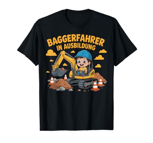 Baggerfahrer in Ausbildung Kinder Outfit Baggerfan T-Shirt Baggerfahrer in Ausbildung Kinder Outfit Baggerfan T-Shirt von Bagger Baustellen Outfits für Kinder
