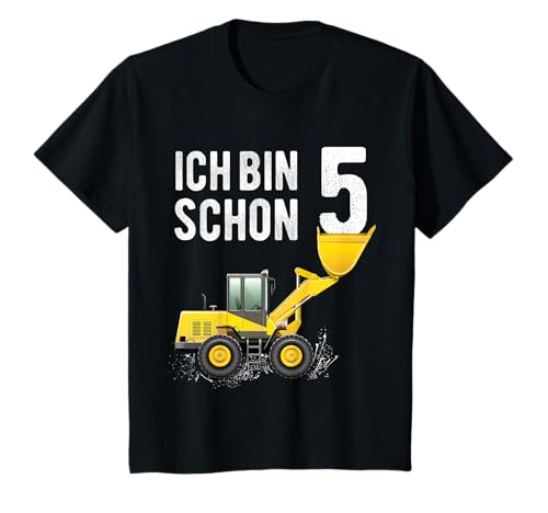 Kinder Bagger Geburtstagsshirt 5 Jahre Junge Baustelle T-Shirt Kinder Bagger Geburtstagsshirt 5 Jahre Junge Baustelle T-Shirt von Bagger Geburtstag Ich Bin Schon 5 Baustelle
