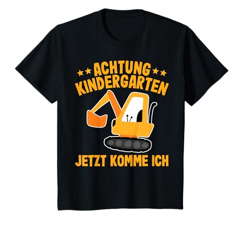 Achtung Kindergarten Jetzt Komme Ich | Jungen Bagger T-Shirt Achtung Kindergarten Jetzt Komme Ich | Jungen Bagger T-Shirt von Bagger Geschenke Kindergartenkinder by 83-Tees