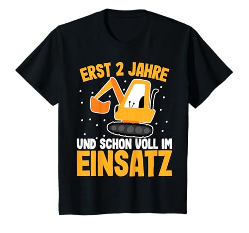 Kinder Bagger T-Shirt 2 Jahre Junge | Jungen 2. Geburtstag Bagger T-Shirt von Jungen Bagger T-Shirts 2 Jahre by 83-Tees