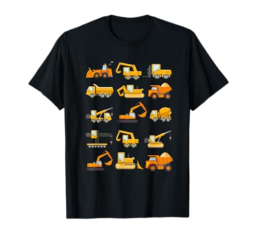 Baustelle Kran Baumaschinen LKW Kipper LKW Jungen E T-Shirt Baustelle Kran Baumaschinen LKW Kipper LKW Jungen E T-Shirt von Bagger Sandkasten Spielzeug Geschenk Deko Shirts