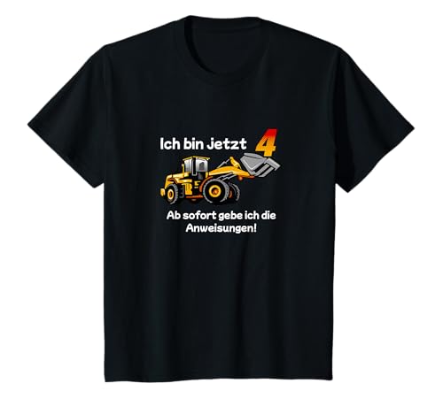 Kinder Radlader Geburtstag Shirt Kinder 4 Jahre Bagger Party T-Shirt von Bagger Shirts