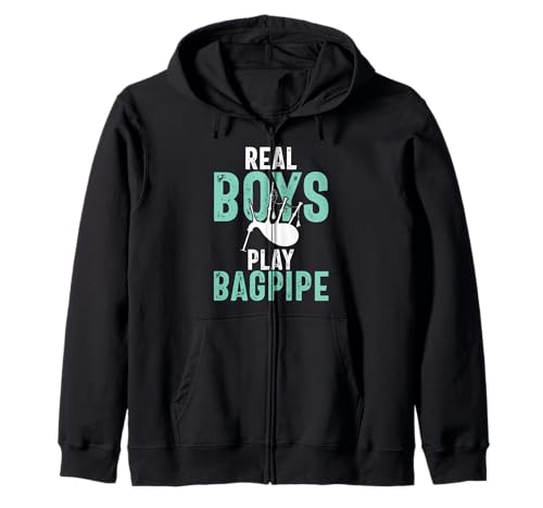 Real Boys Spielen Dudelsack Junge Dudelsackspieler Kapuzenjacke von Bagpipe Gifts & Bagpiper Gifts