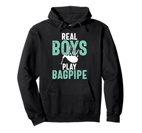 Real Boys Spielen Dudelsack Junge Dudelsackspieler Pullover Hoodie von Bagpipe Gifts & Bagpiper Gifts