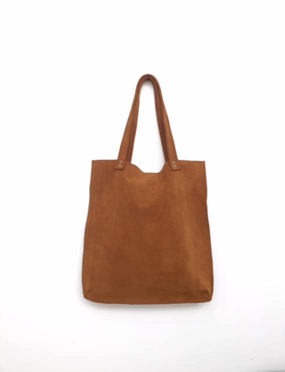 Braune Wildleder-Einkaufstasche, Ledertasche, Handtasche, Wildledertasche, Umhängetasche Braune Wildleder-Einkaufstasche, Ledertasche, Handtasche, Wildledertasche, Umhängetasche von BagsByPancha