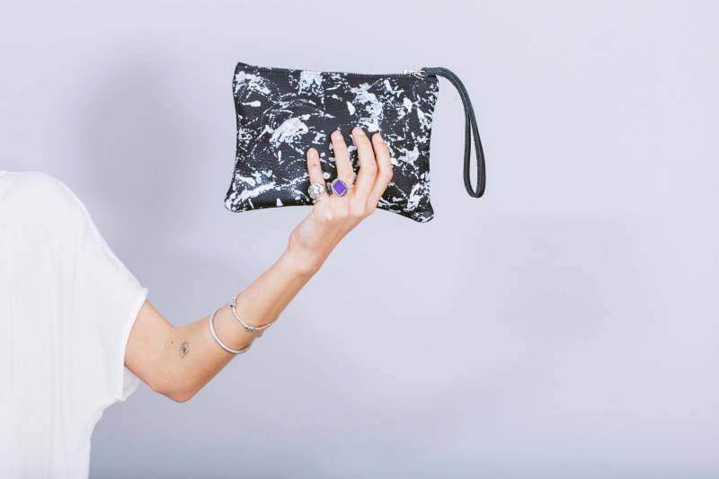 Mini Clutch Leder, Kleine Lederhandtasche, Schwarze Leder Clutch, Abendtasche von BagsByPancha