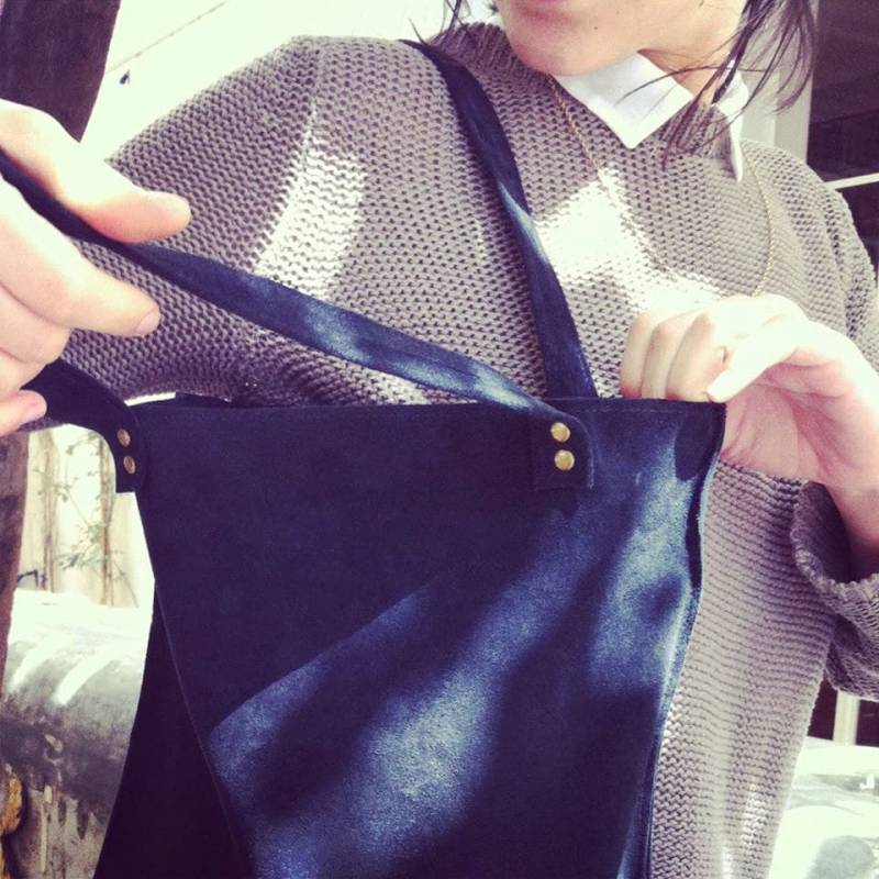 Schwarze Wildleder-Einkaufstasche, Braune Wildledertasche, Wildledertasche Schwarze Wildleder-Einkaufstasche, Braune Wildledertasche, Wildledertasche von BagsByPancha