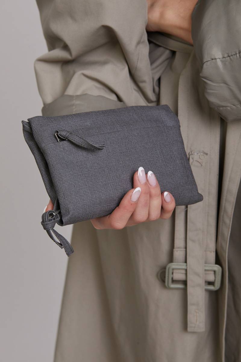 Graue Geldbörse Mit Reißverschluss, Vegane Geldbeutel, Brieftasche Reißverschluss von BagsByPancha