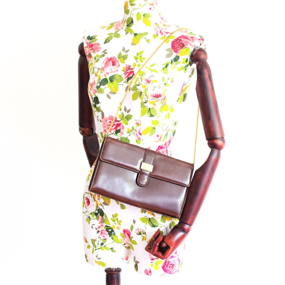 Braune Vintage-Tasche Von Lanvin Mit Kette Braune Vintage-Tasche Von Lanvin Mit Kette von BagsTalk