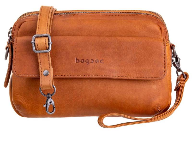 Bagsac Schultertasche Casual Damen Leder Umhängetasche B488007 (ein Stück, 1-tlg., ca. B/H/T 15/7/23,5 cm), Innenfächer von Bagsac