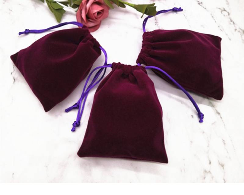 Samt Schmuckbeutel Weiche Kordelzugbeutel, 100 Stk von Bagsbagshome