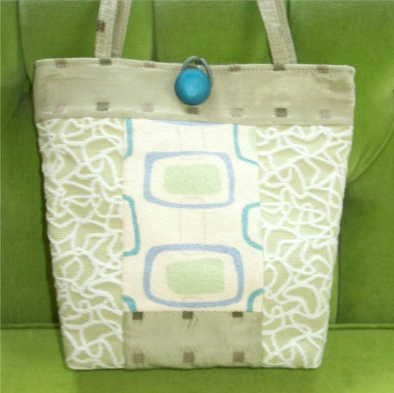 Patchwork Stoffbeutel in Grün & Petrol von BagsbyPattio