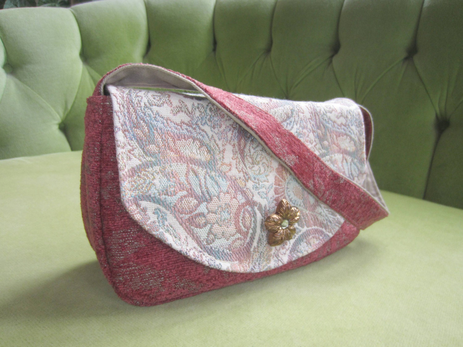 stoff Clutch in Pink, Pfirsich Und Koralle stoff Clutch in Pink, Pfirsich Und Koralle von BagsbyPattio