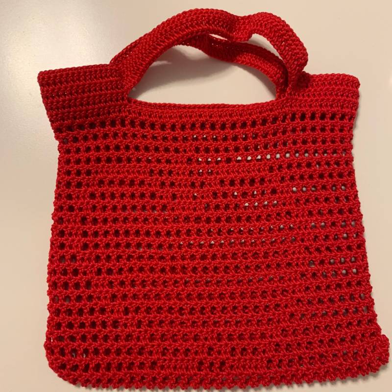 Gehäkelte Rote Tasche Mit Einem Apfel Mini Bag Handmade Gehäkelte Rote Tasche Mit Einem Apfel Mini Bag Handmade von BagsbyYakamoz