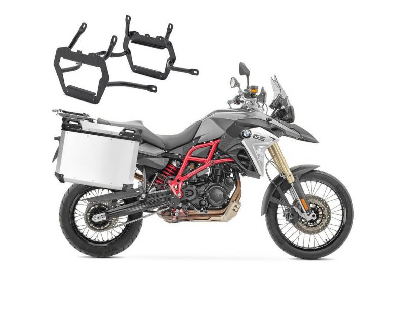 Bagtecs Kofferset Alu-Koffer+ Kofferträger für BMW F 900 GS Adventure 24-25 QP48 silber von Bagtecs
