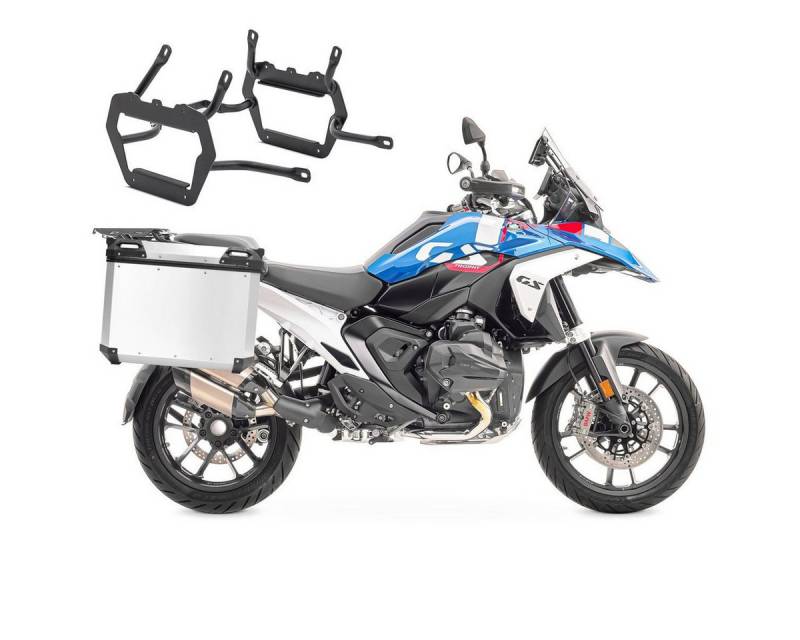 Bagtecs Kofferset Alu-Koffer+ Kofferträger für BMW R 1300 GS 23-25 QP48 silber von Bagtecs