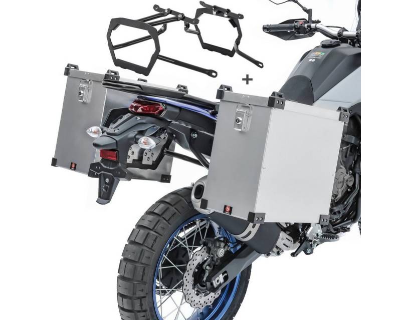 Bagtecs Kofferset Alu Koffer für Yamaha Tenere 700 / Rally 19-25 Namib 40l mit Koffertr von Bagtecs